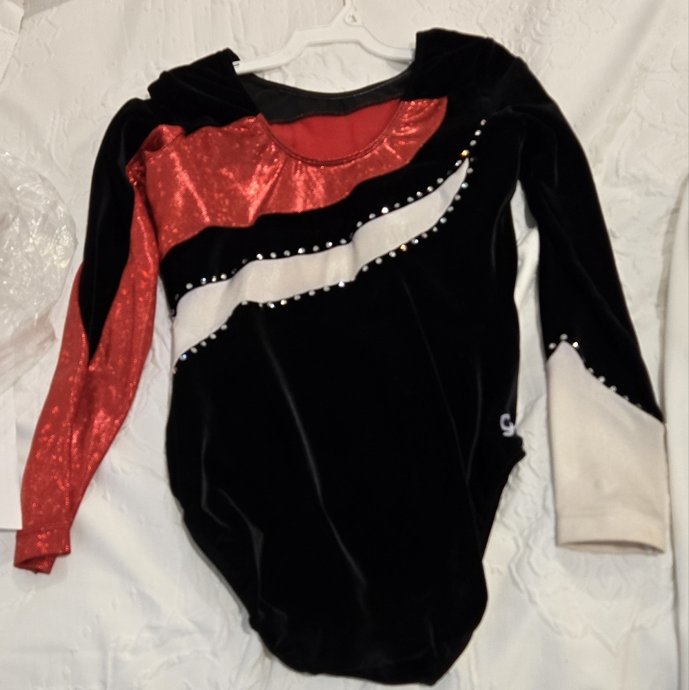 GK Leotard - Red, Black, and White